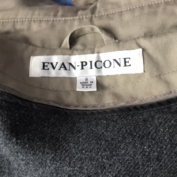 Evan Picone trench coat with hood size 6 - Picture 6 of 9